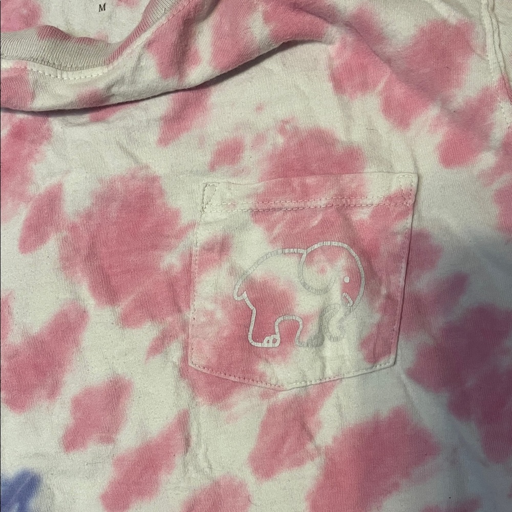 Ivory Ella Spiral Tie-Dye Tee - Pink and Blue - Picture 3 of 5